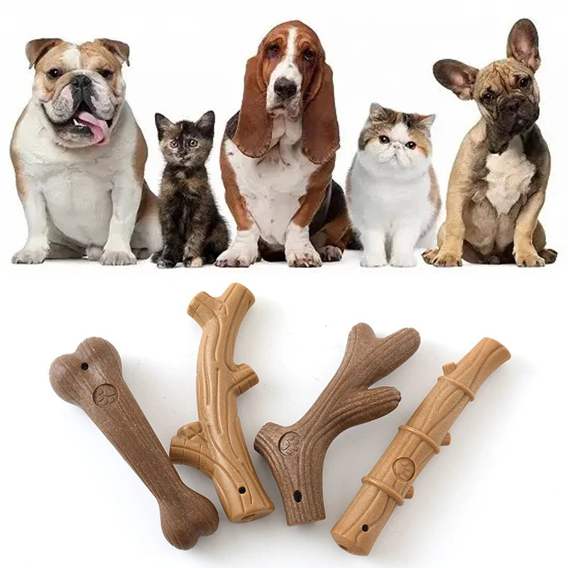 Multiple dogs along with the 4-Pack Dog Chew Toys for Aggressive Chewers